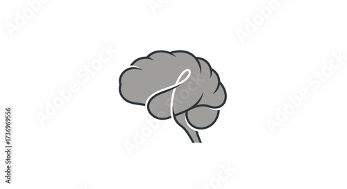 Stylized brain graphic with internal L symbol representing intellect and learning.