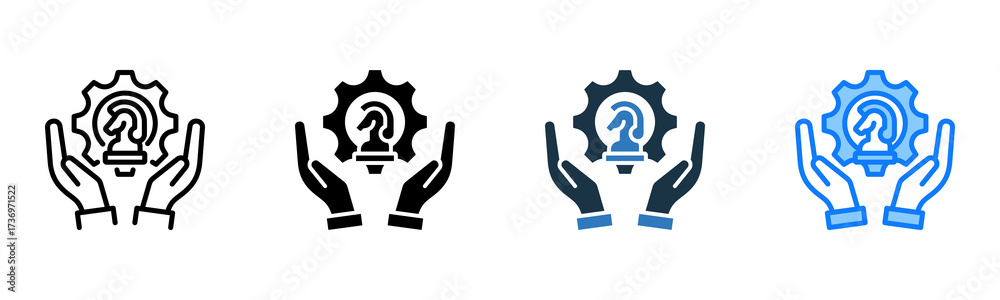 Obraz premium Strategic icon multiple style 