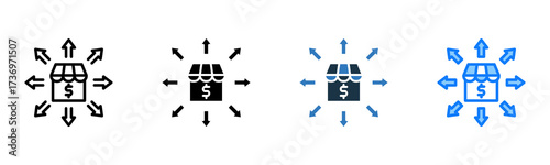 Market Expansion icon multiple style 