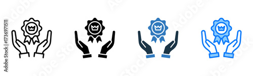 Brand Recognition icon multiple style 