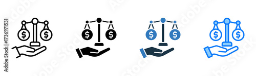 Financial Stability icon multiple style 