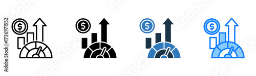 Sales Performance icon multiple style 