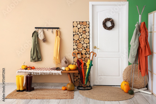 Interior of stylish hallway...