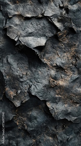Close-Up of Rugged Rock Formations, Exploring the Natural Beauty of Cracked Stone Surfaces