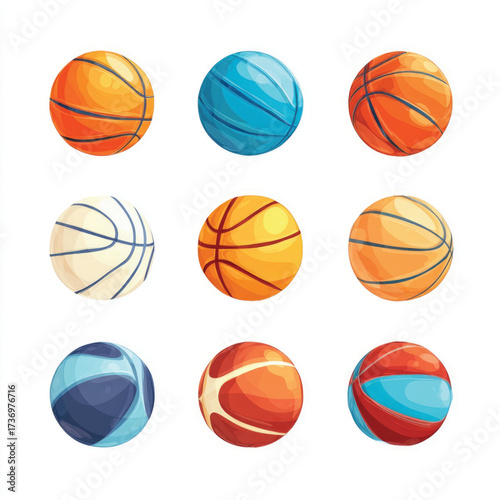 Dynamic basketball silhouette illustration isolated on a clean white background for sports design isolated on white background