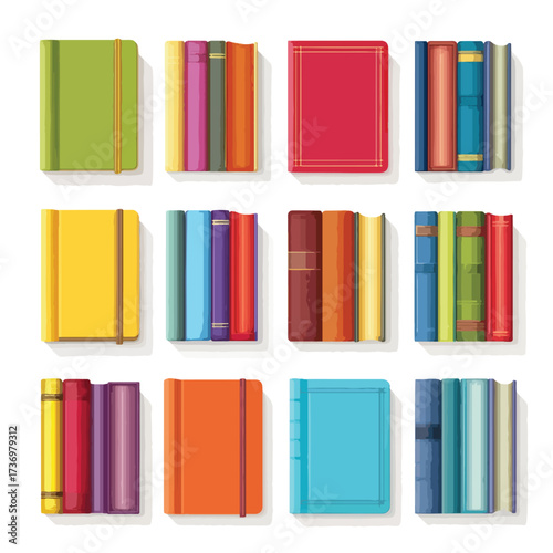Silhouette of an open book with pages fanning out isolated on a white background isolated on white background