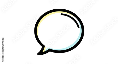 Speech Bubble Icon Clean and Modern Design for Communication and Dialogue Concepts