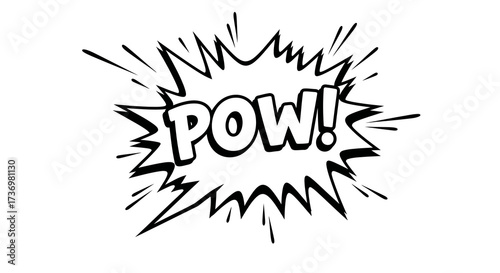 Comic Book Explosion A Dynamic "POW!" Illustration