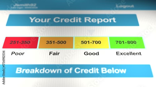Panning over Generic Credit Score Indicator - Good Credit