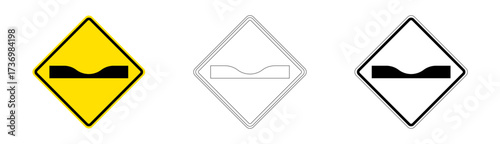 Dip Traffic Sign in Vector Format