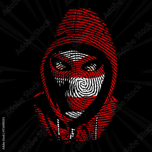 fingerprint ultras hooligan football vector design