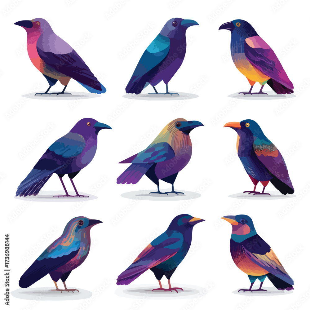 Obraz premium Silhouette of a crow in flight a stark black shape against a clean white background isolated for design isolated on white background