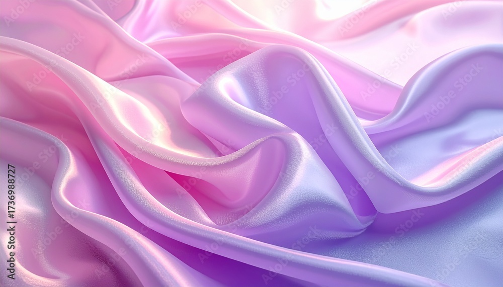 Obraz premium Pastel Silk Draped with Gradient Highlights in Pink and Lavender