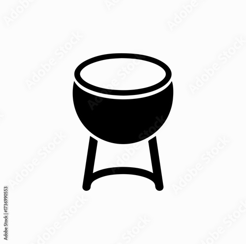 Jamaican Drum Silhouette – Bongo and Steel Drum Percussion Icon