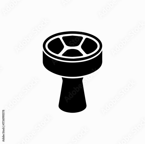 Jamaican Drum Silhouette – Bongo and Steel Drum Percussion Icon