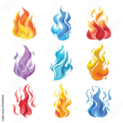 Dynamic silhouette of a roaring fire a powerful symbol of heat and energy isolated on white background