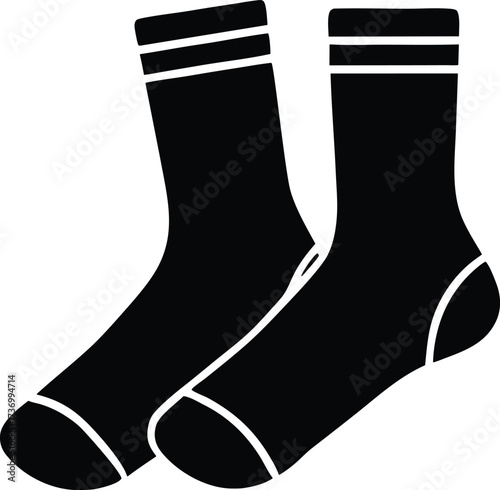 Thick Socks Vector Icon.