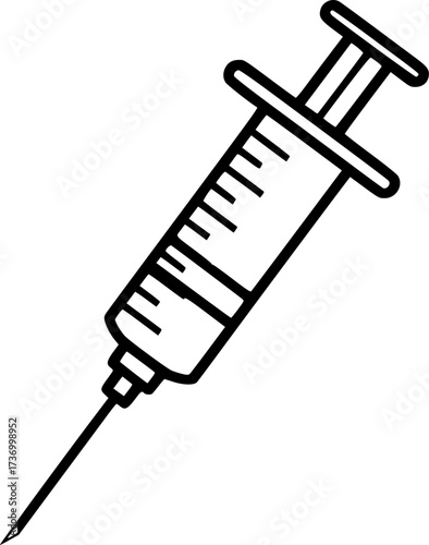 Syringe icon design illustration. icon concept in flat
