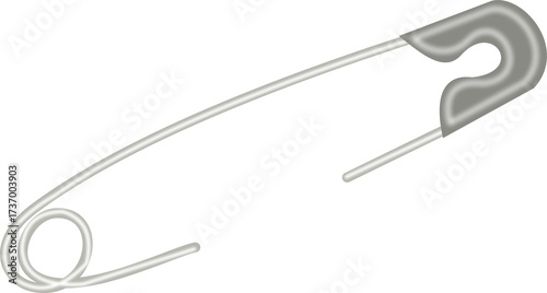 safety pin isolated on white