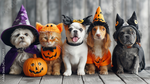 Halloween pets costumes dogs cats trick or treat spooky cute adorable pet party animals