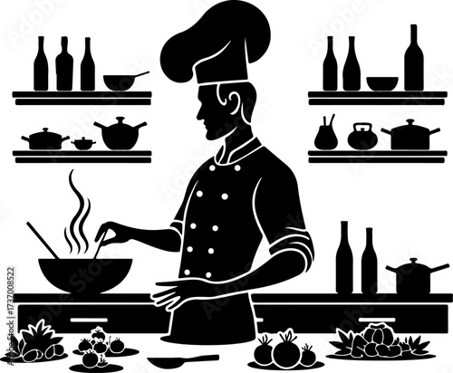Silhouette Kitchen Vectors