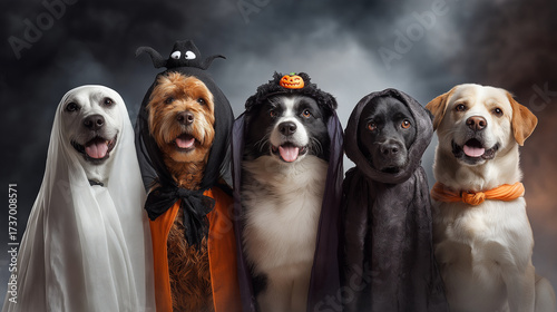 Halloween dogs in costumes cute dog halloween parade spooky pets trick or treat dogs party