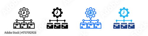 Development Timeline Icon Set Multiple Style Collection