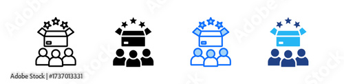 Team Collaboration Icon Set Multiple Style Collection