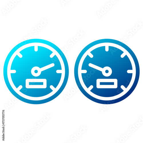 speedometer glyph gradient color icon