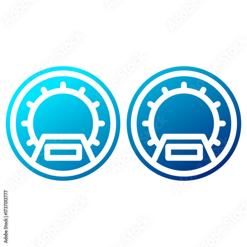 speedometer glyph gradient color icon