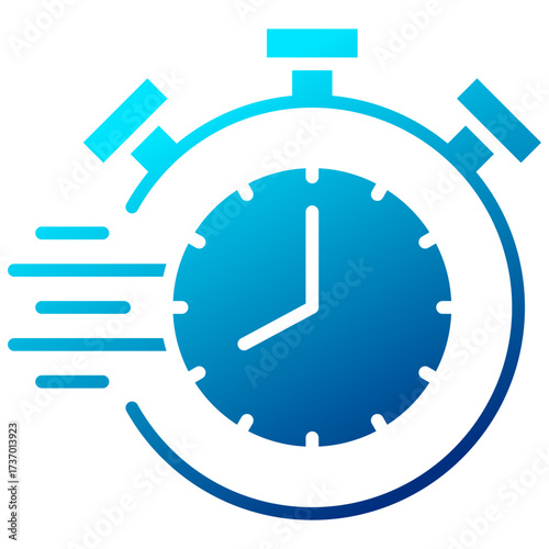timer glyph gradient color icon