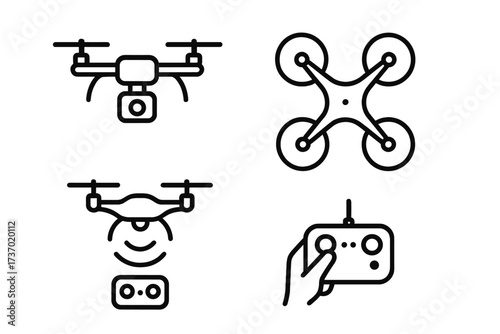 Gardening line art icon set with transparent background, vector illustration includes tools, plants, and garden elements, clean design for digital and print use, organized set