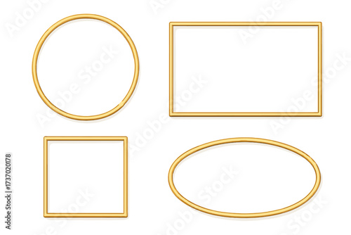 Charity line art icon set with transparent background, ordered vector illustration in gold frames, minimalistic design for social causes, donation and support symbols