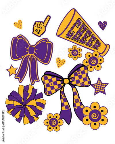 Cheerleader illustration, Los Angeles Vector cheerleading illustration.