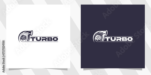 turbo racing logo design vector