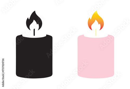 burning candle vector