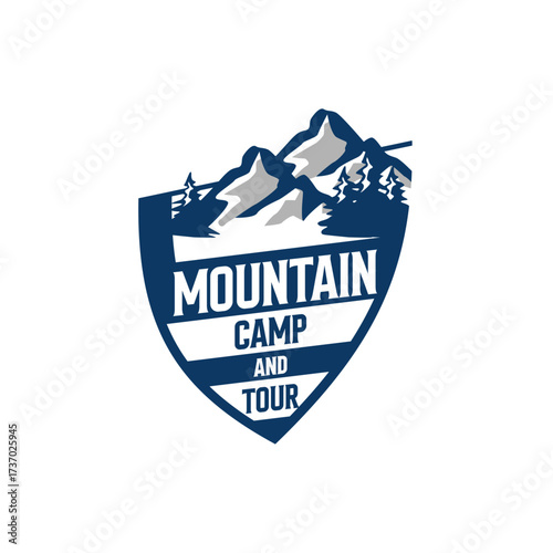 Adventure Outdoor Mountain Peak Logo Design