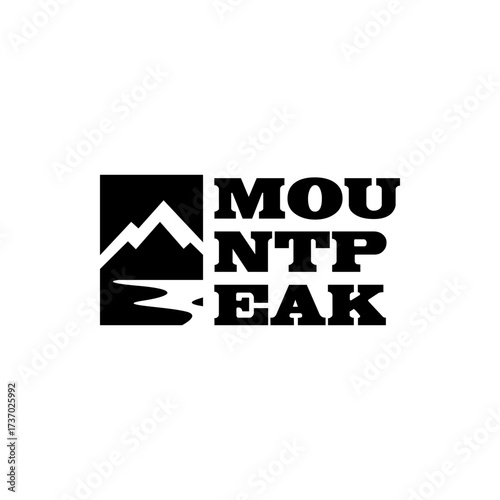Adventure Outdoor Mountain Peak Logo Design