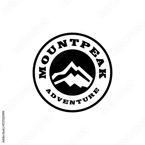 Adventure Outdoor Mountain Peak Logo Design
