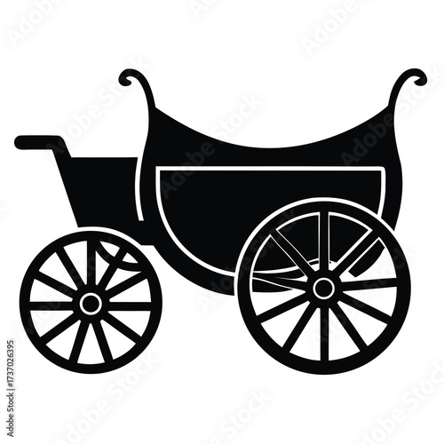 chariot silhouette vector icon
