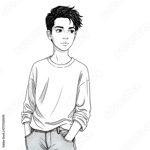 Young Man with Hands in Pockets
