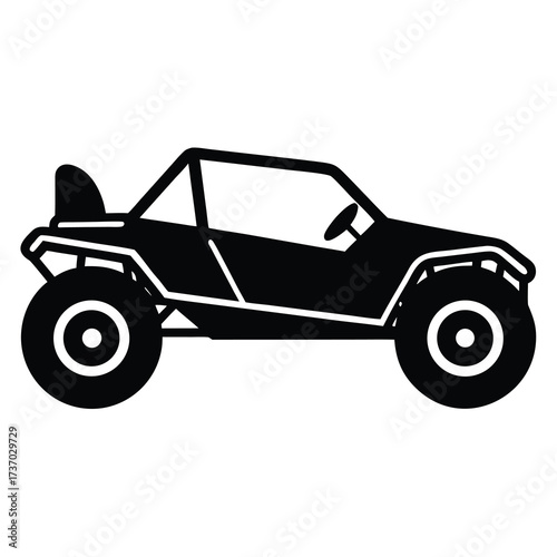 dune buggy silhouette vector icon