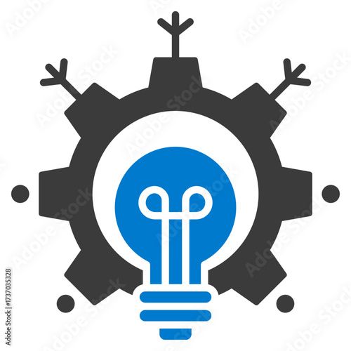 Problem Solving Glyph Blue Icon