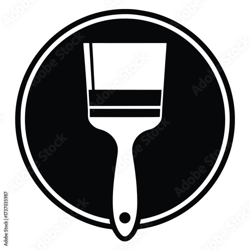 paintbrush silhouette vector icon