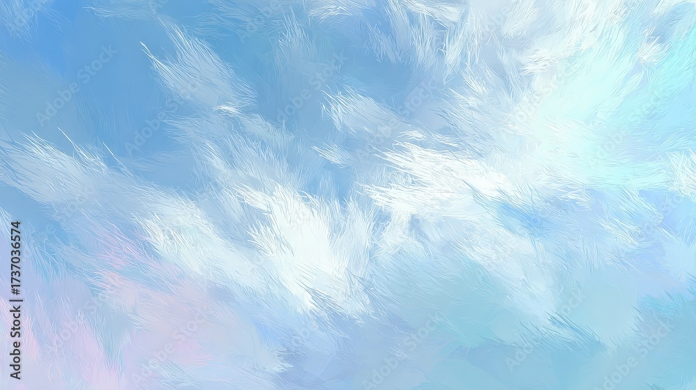 Obraz premium A painting of a sky with clouds