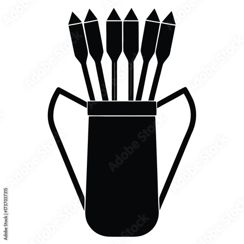 quiver silhouette vector icon