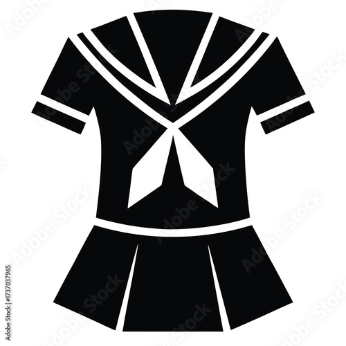 Foto sailor uniform silhouette vector icon