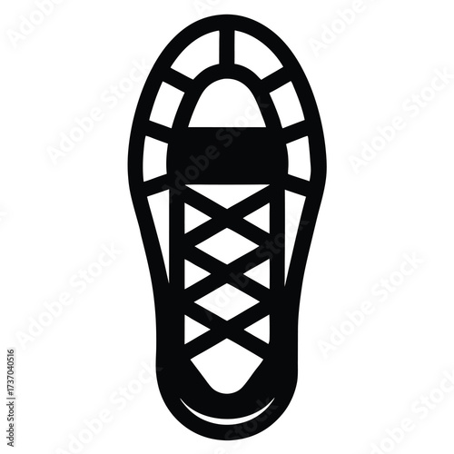 snowshoe silhouette vector icon