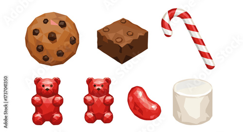 Vector art of collection of christmas sweets and treats