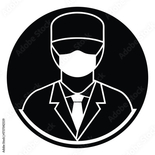 surgeon silhouette vector icon